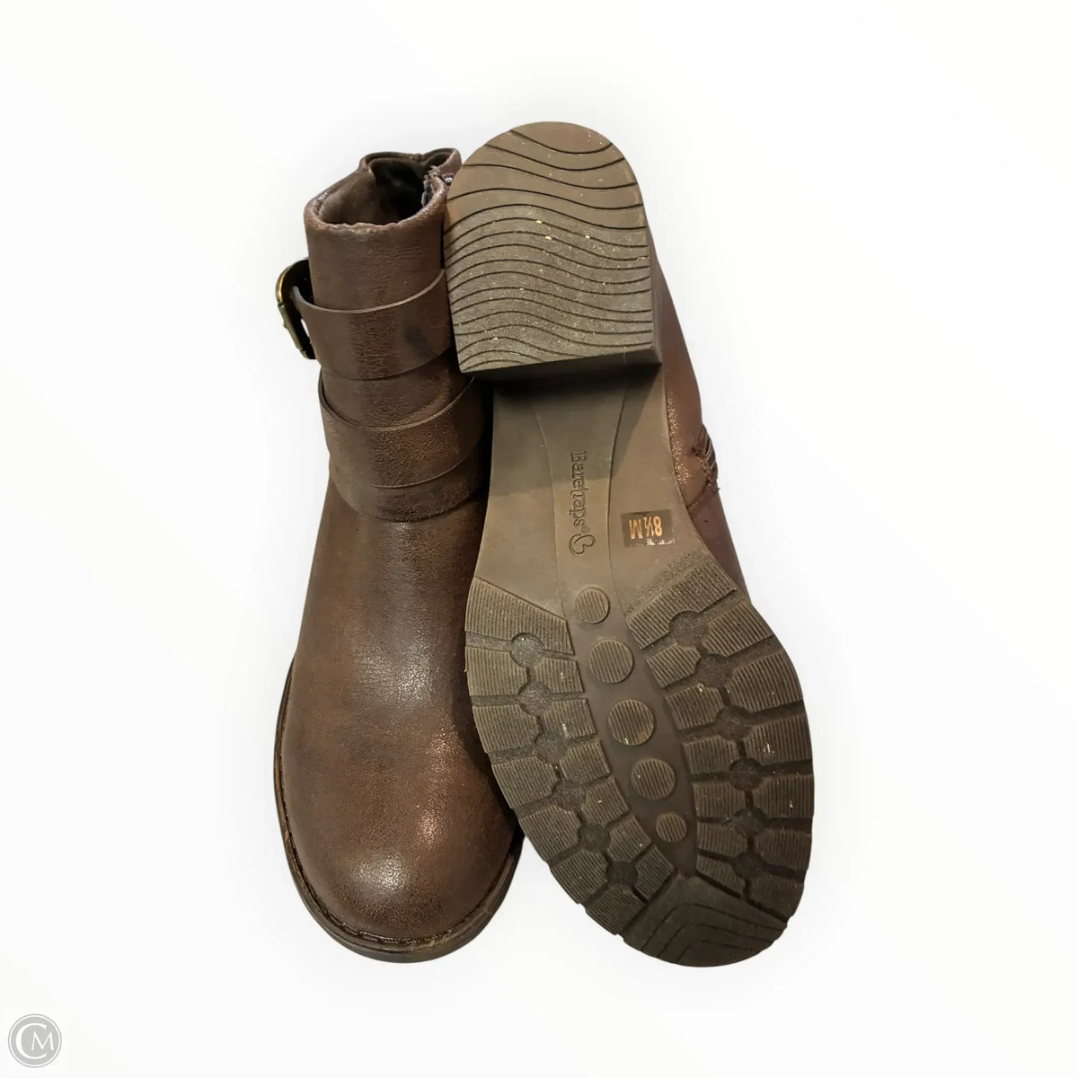 Boots Ankle Heels By Bare Traps In Brown, Size: 8.5