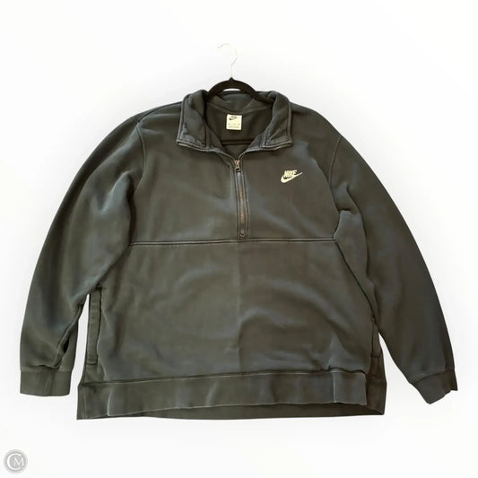 Athletic Sweatshirt Collar By Nike Apparel In Black, Size: Xxl