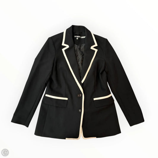 Blazer Designer By Karl Lagerfeld In Black & White, Size: M