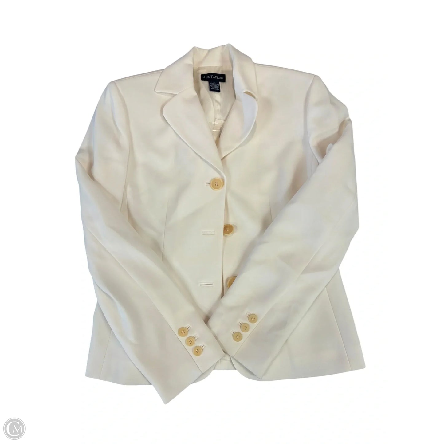 Blazer By Ann Taylor In Cream, Size: 2