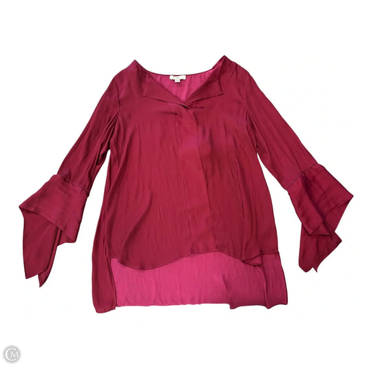 Blouse Designer By Halston In Red, Size: M
