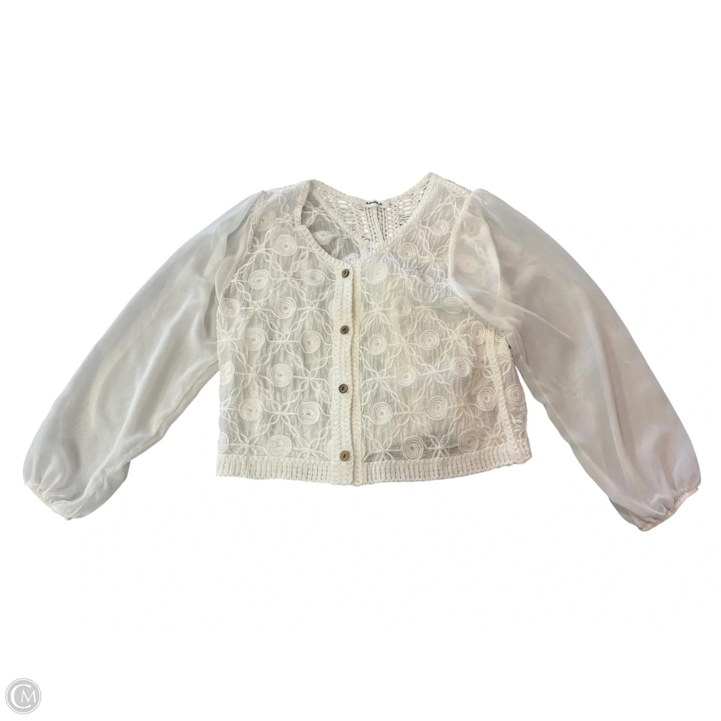 Cardigan By Adora In White, Size: S