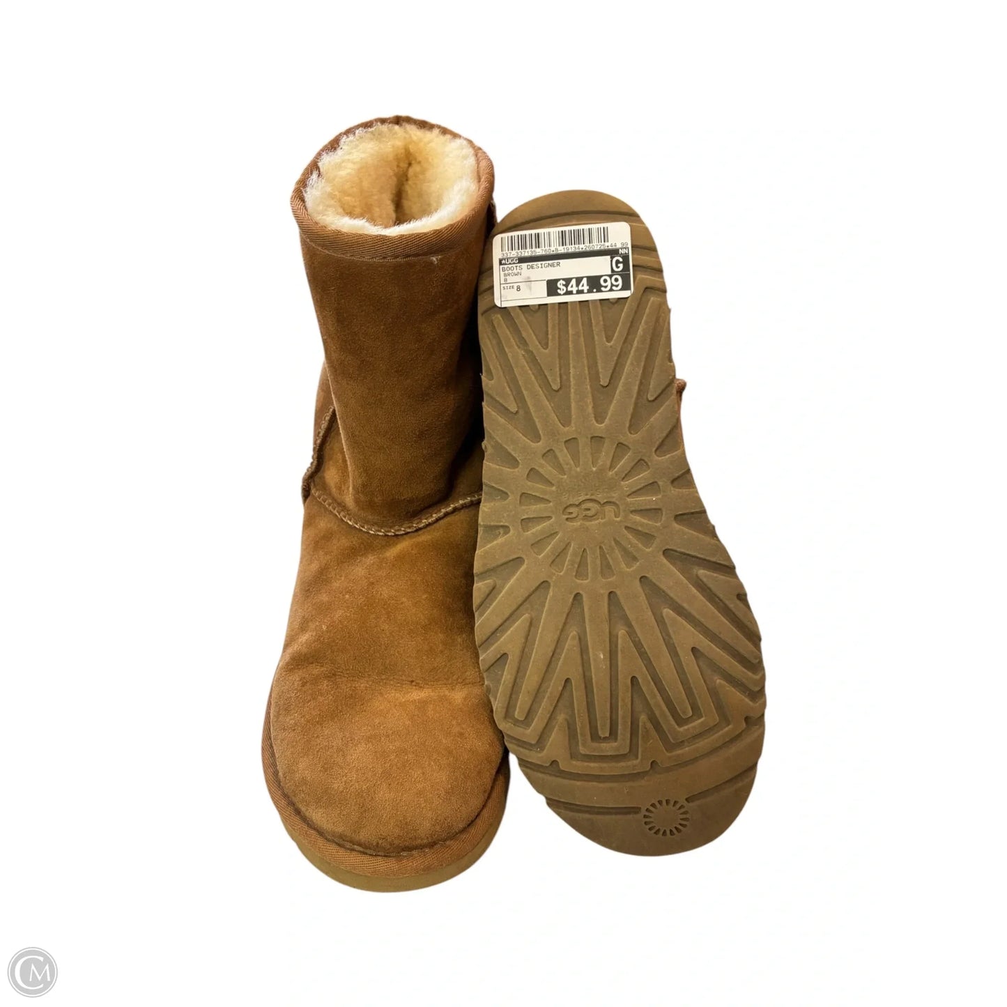 Boots Designer By Ugg In Brown, Size: 8
