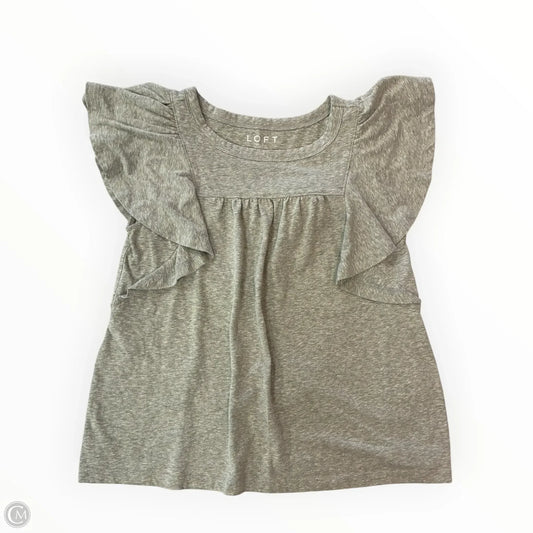 Top Short Sleeve By Loft In Grey, Size: Xs