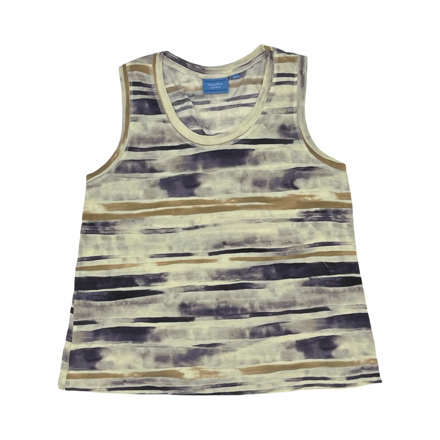 Tank Top By Simply Vera In Purple & Tan, Size:Xl