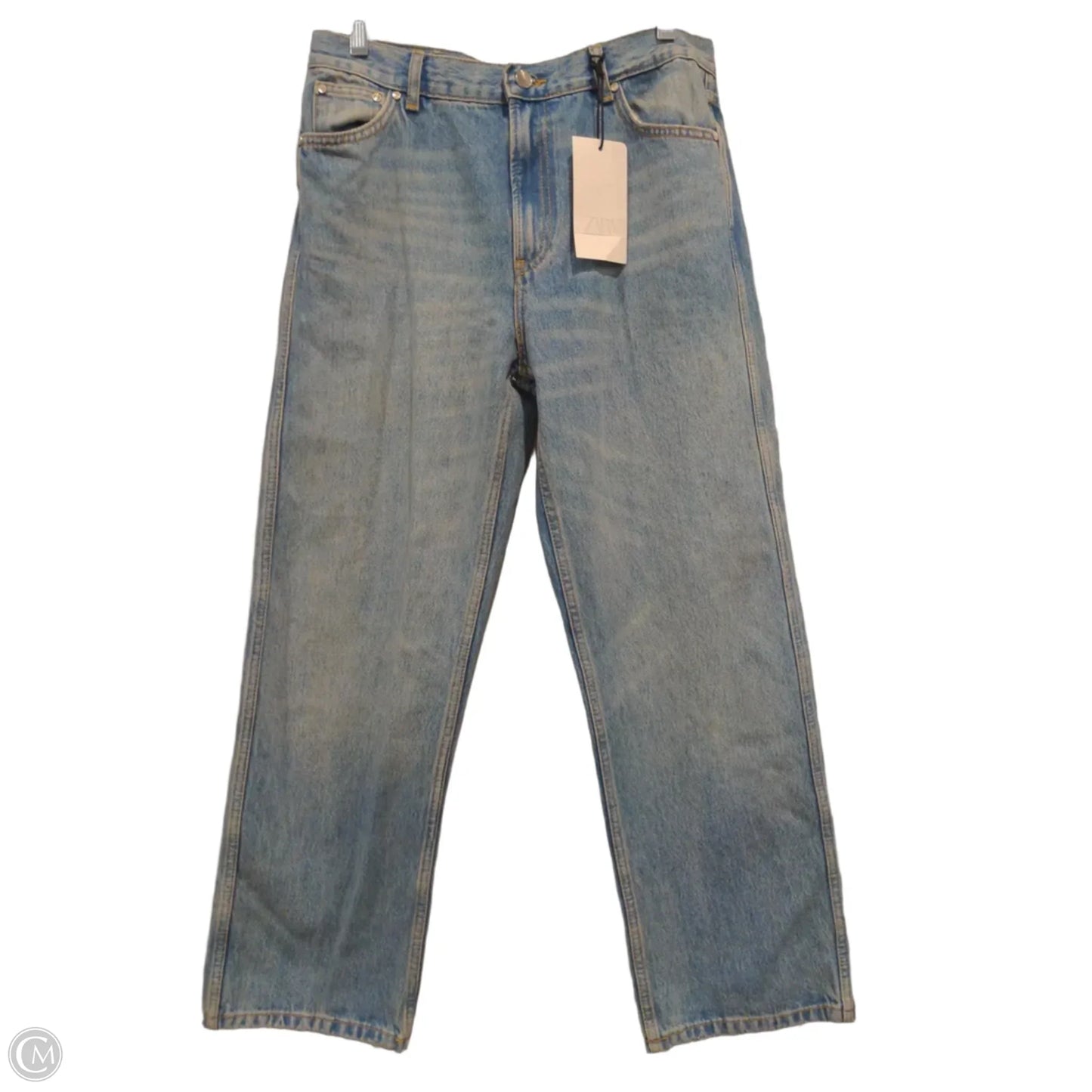 Jeans Straight By Zara In Blue, Size: 4
