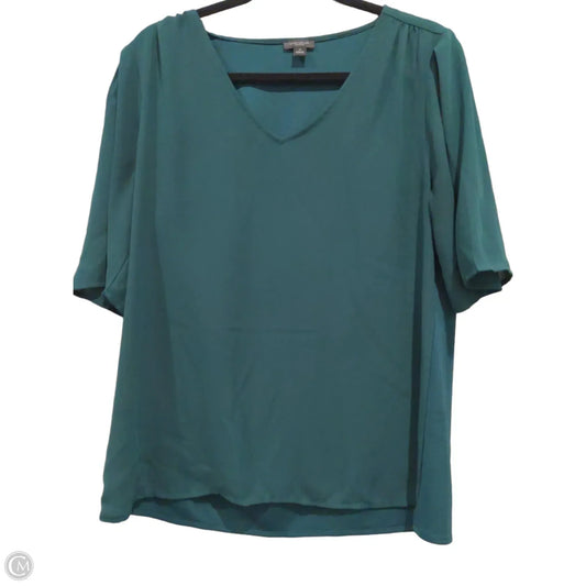 Blouse 3/4 Sleeve By Ann Taylor In Green, Size: M
