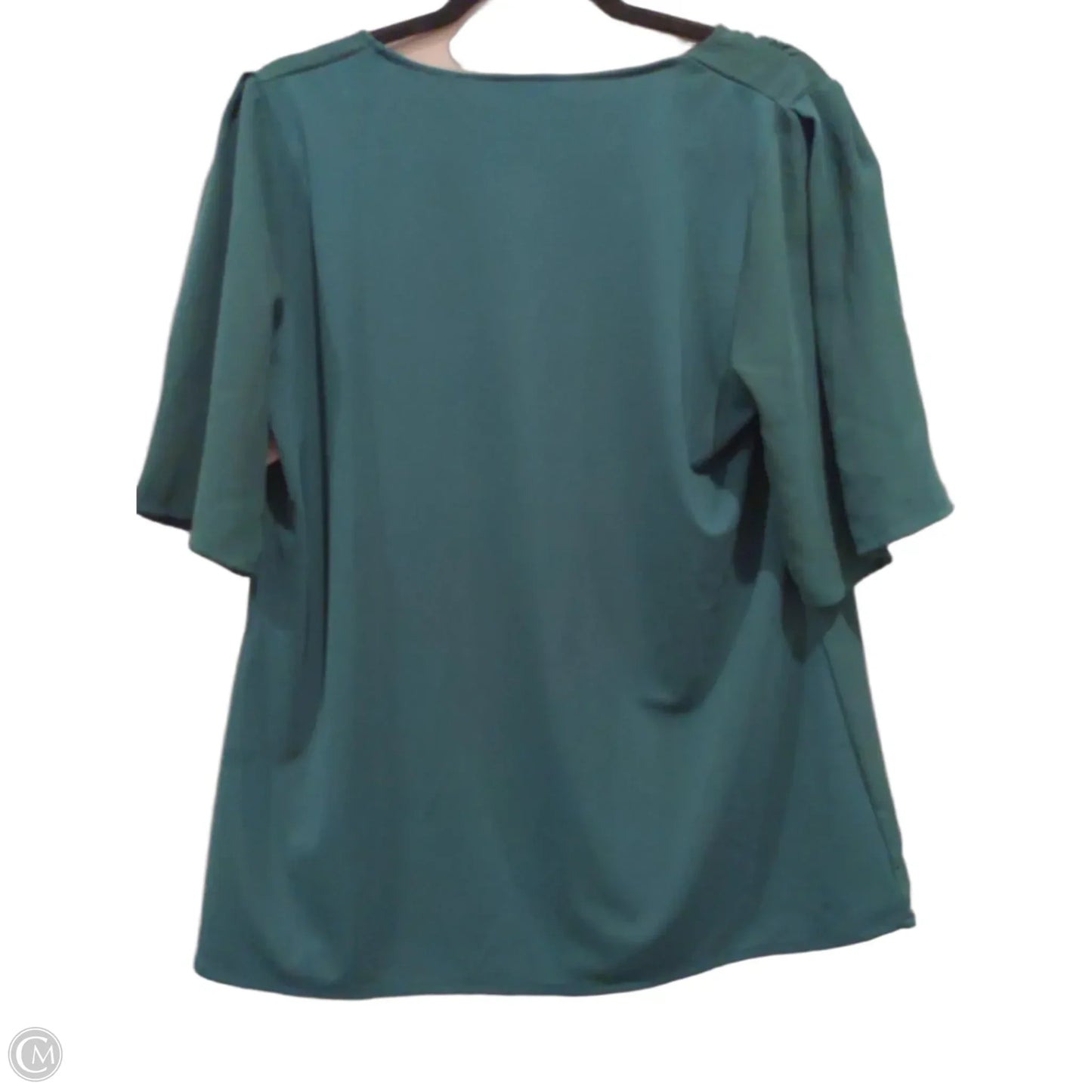 Blouse 3/4 Sleeve By Ann Taylor In Green, Size: M
