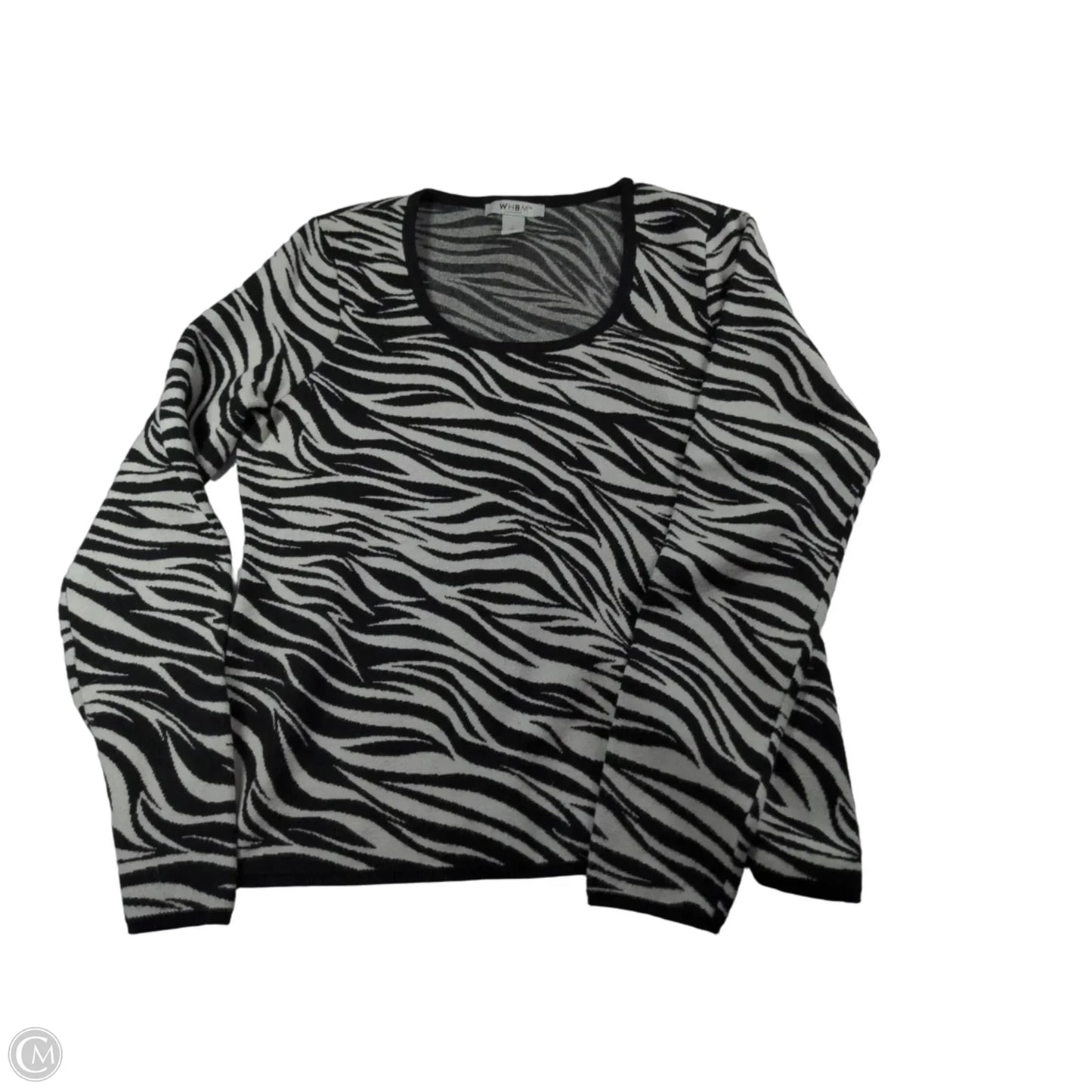 Sweater By Clothes Mentor In Zebra Print, Size: L