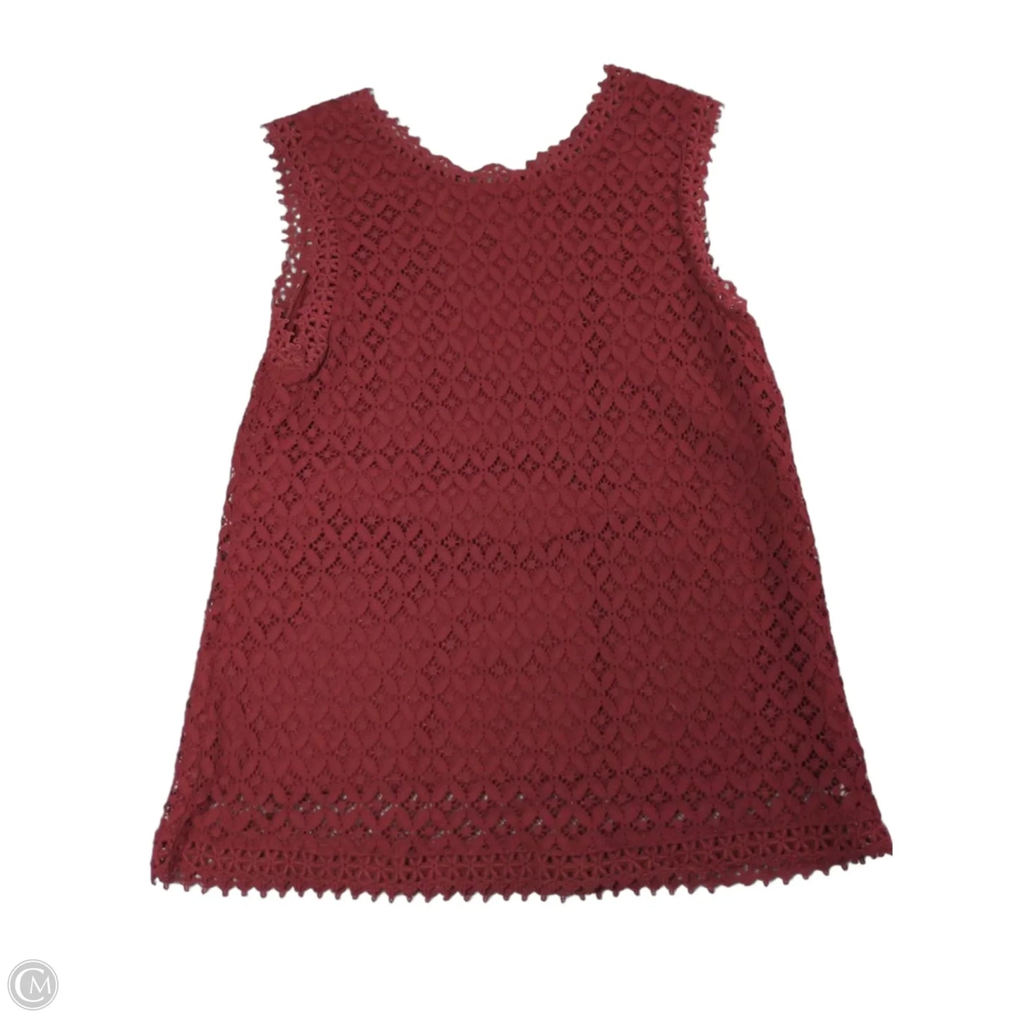 Blouse Sleeveless By Merona In Red, Size: S