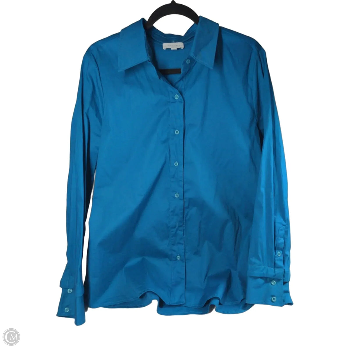 Blouse Long Sleeve By Clothes Mentor In Blue, Size: Xl
