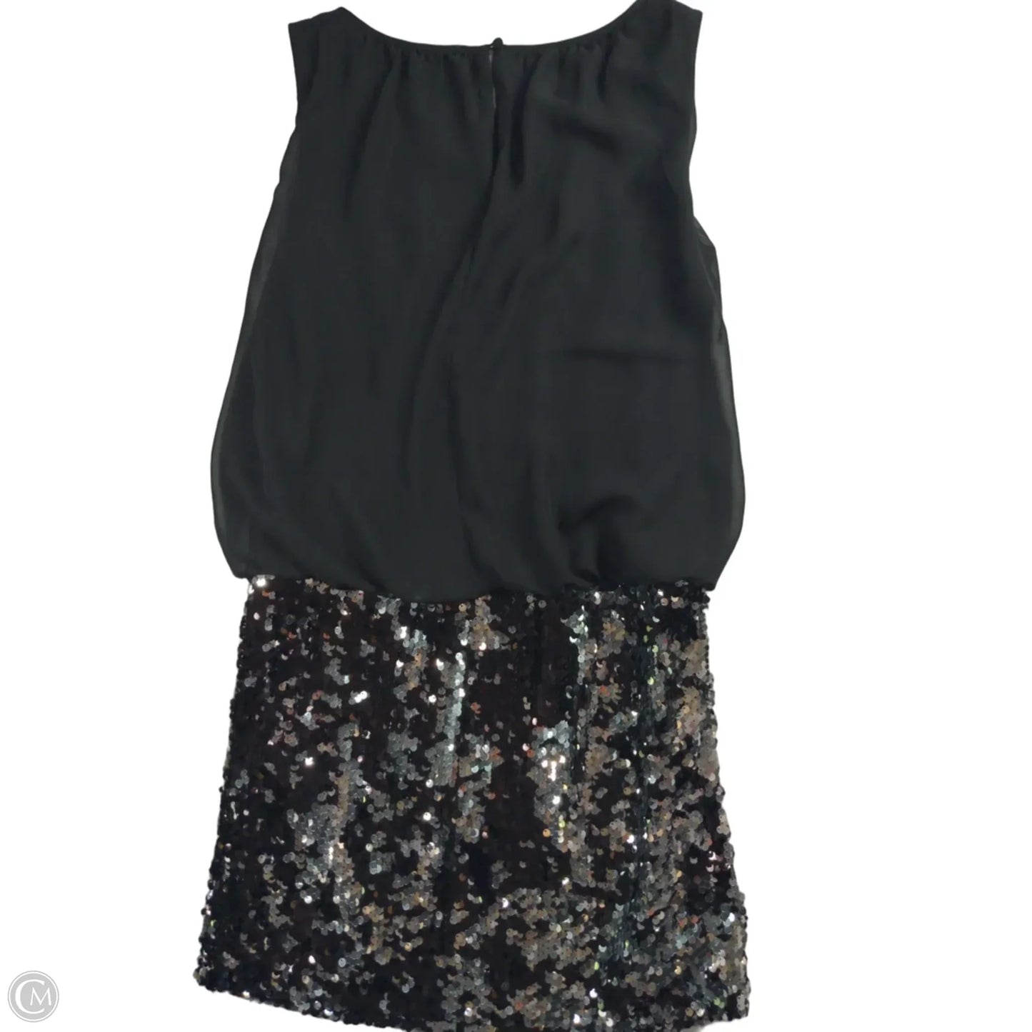 Dress Party Midi By Adrianna Papell In Black & Silver, Size: 8