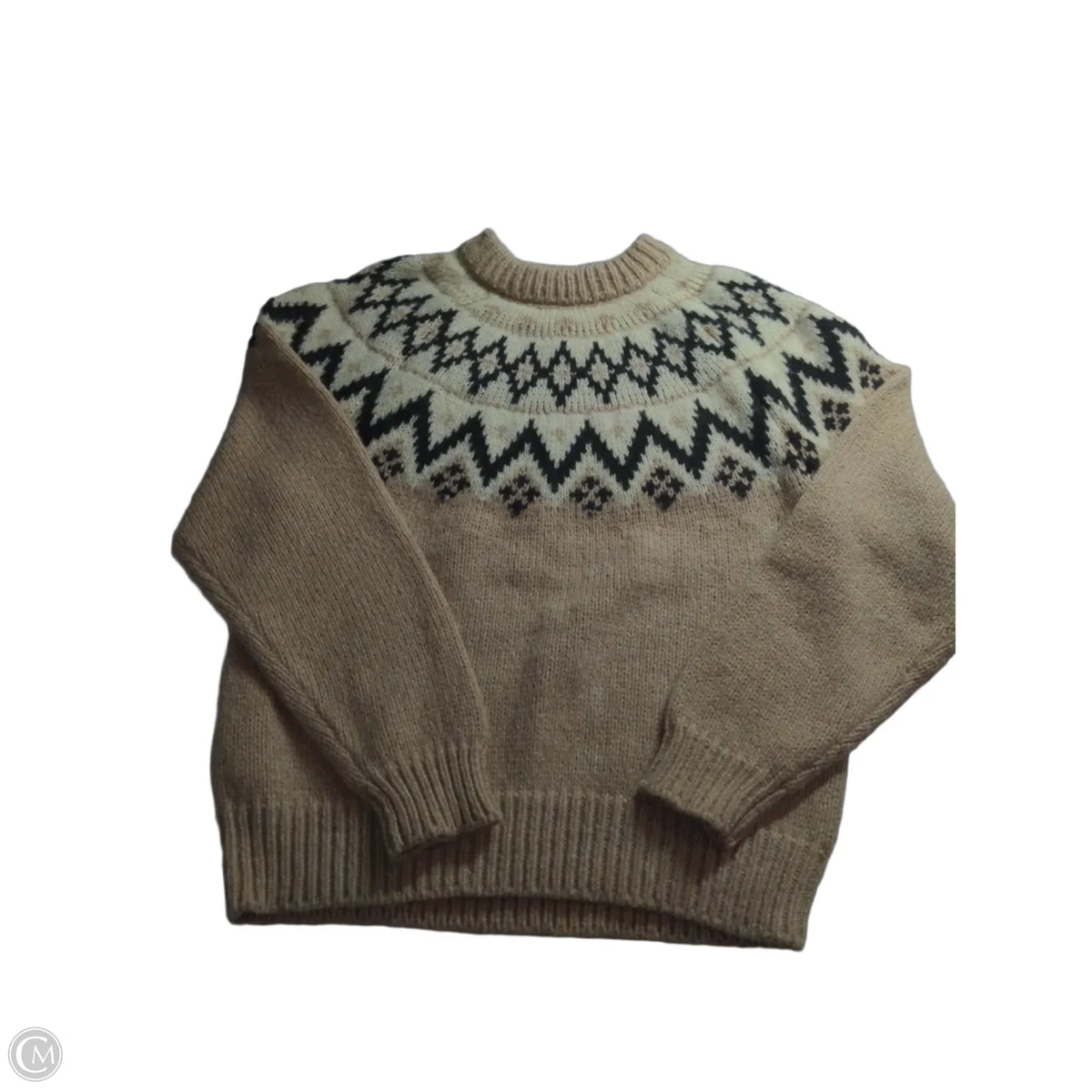 Sweater By Charlie Paige In Black & Tan, Size: L