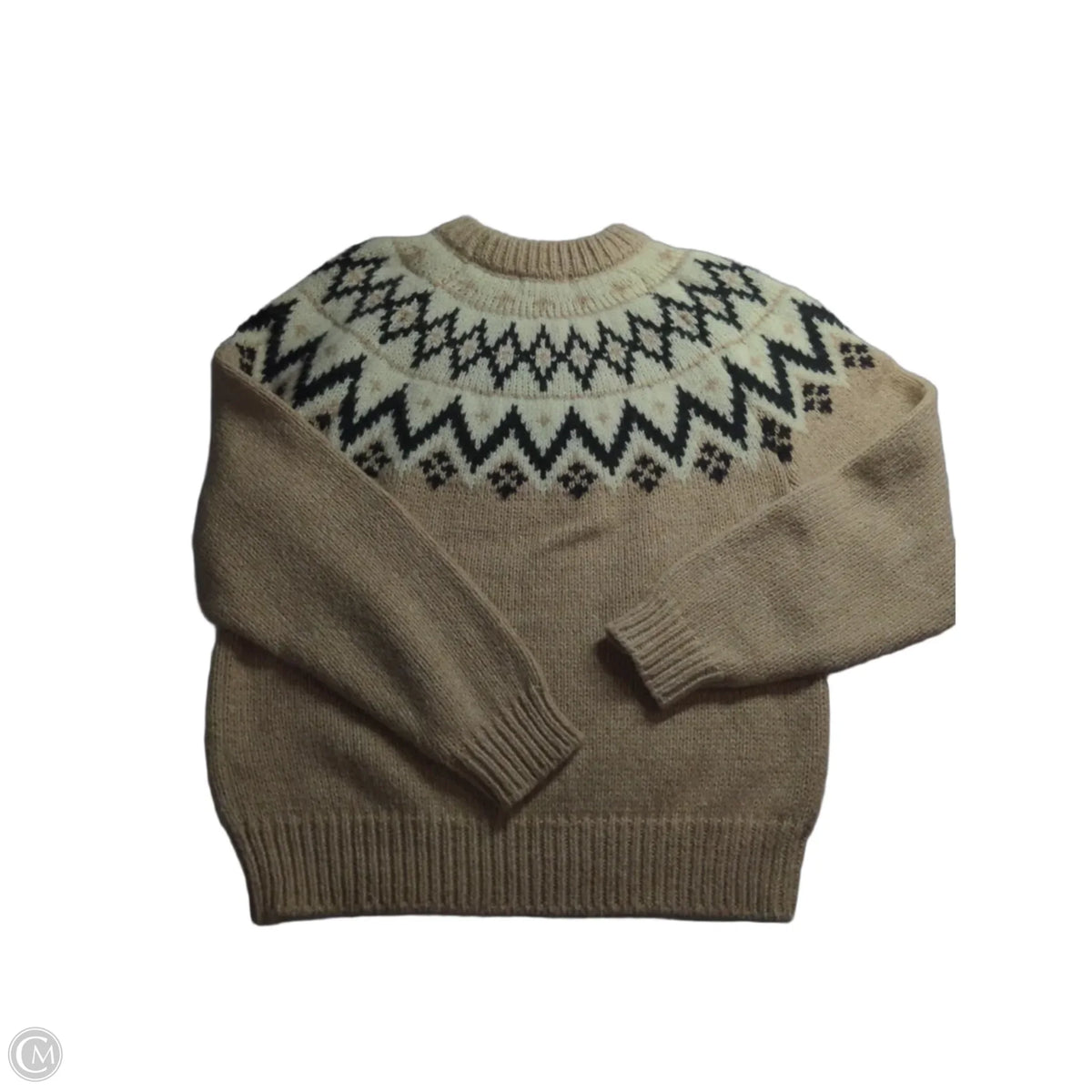 Sweater By Charlie Paige In Black & Tan, Size: L