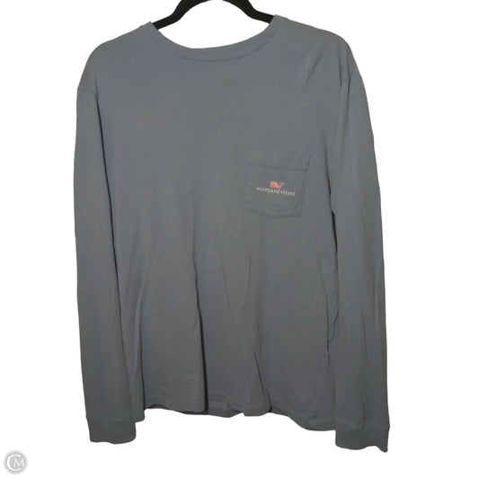 Top Long Sleeve Basic By Vineyard Vines In Grey, Size: S