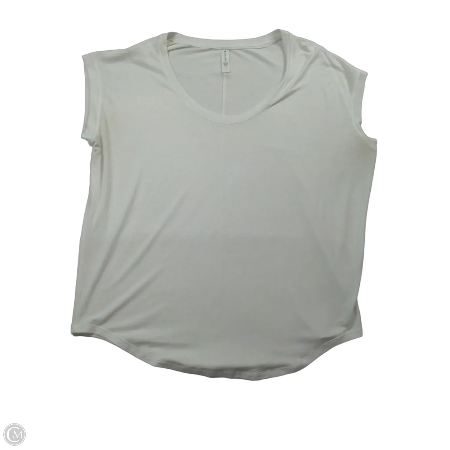 Top Short Sleeve By Athleta In White, Size: M