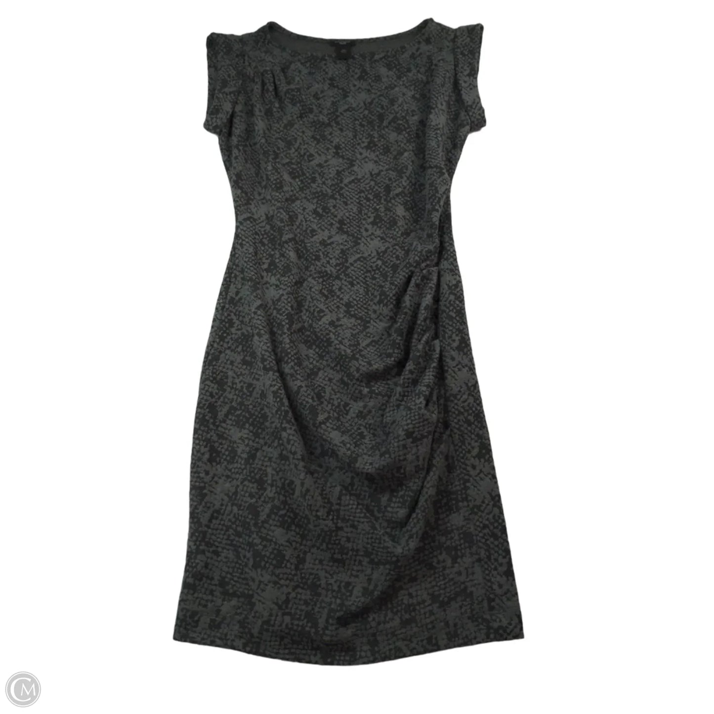 Dress Casual Midi By Ann Taylor In Black & Grey, Size: Xsp