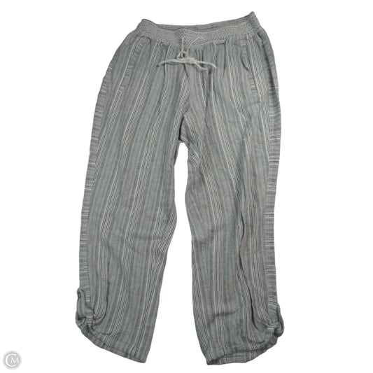 Pants Linen By West Bound In Grey & White, Size: Xl