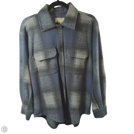 Top Long Sleeve By Z Supply In Blue & Green, Size: Xs