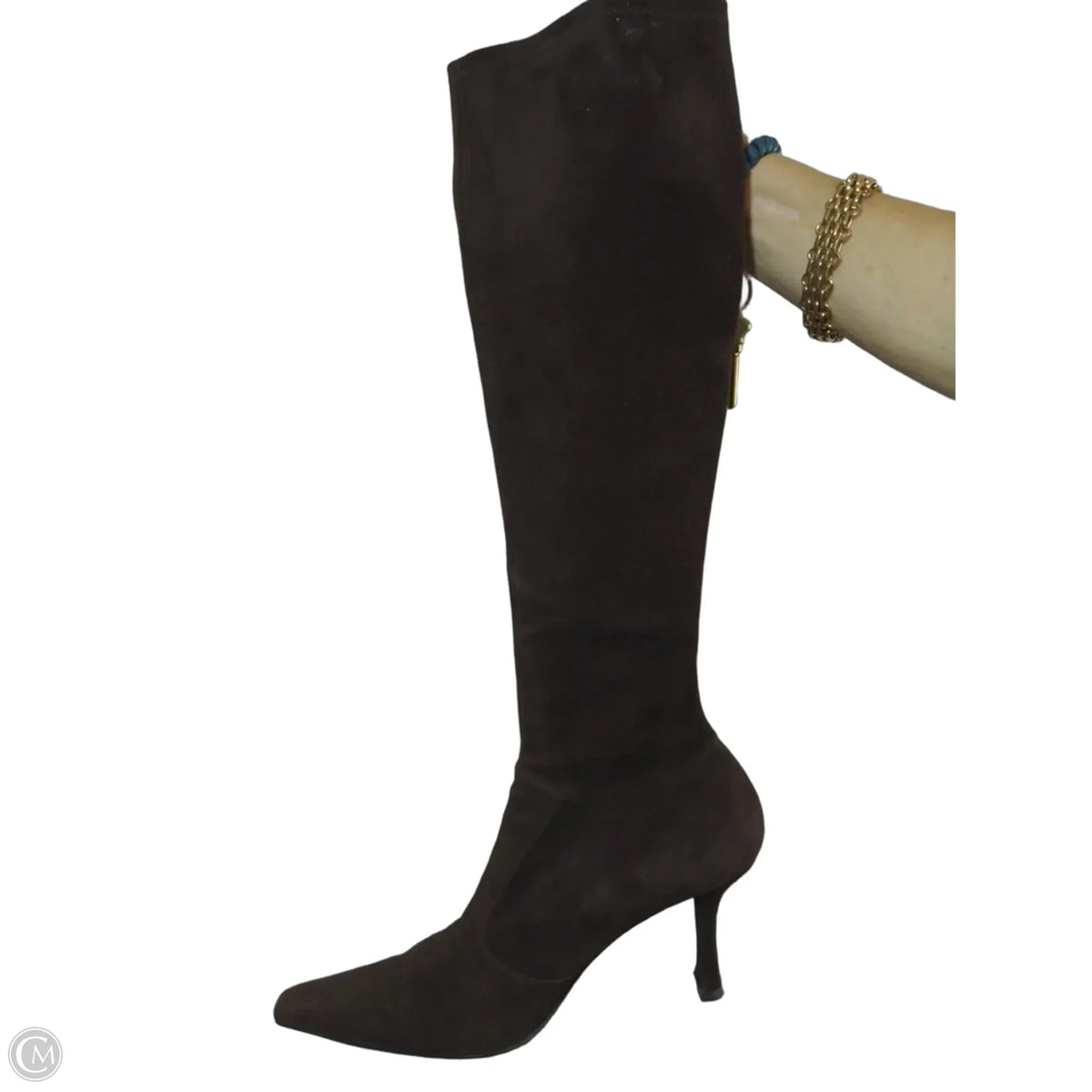 Boots Designer By Stuart Weitzman In Brown, Size: 10
