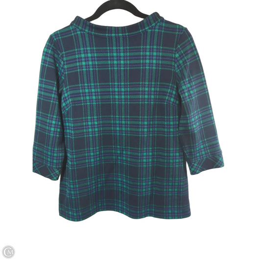 Top 3/4 Sleeve By Talbots In Black & Green, Size: Mp