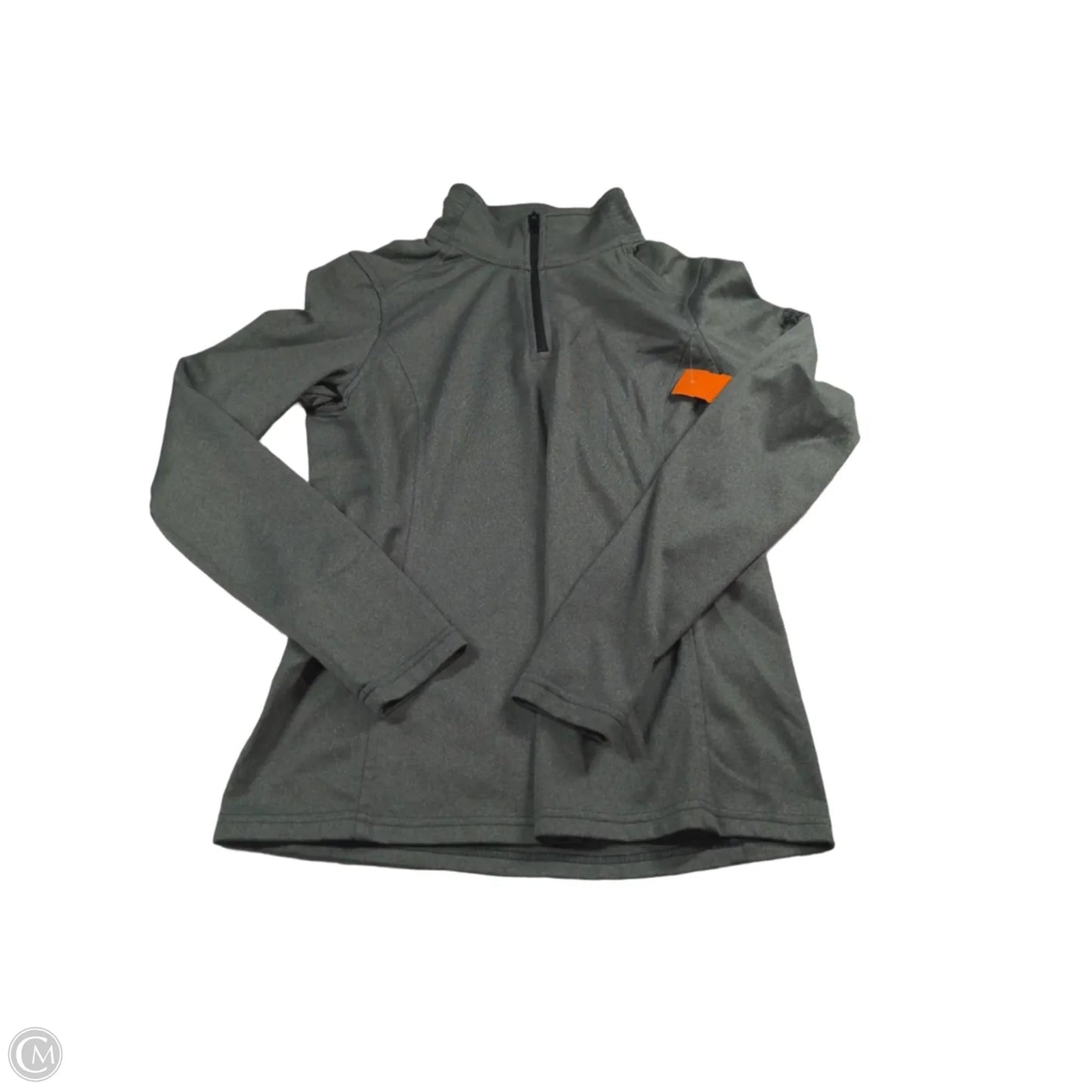 Athletic Top Long Sleeve Collar By The North Face In Grey, Size: S