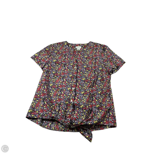 Top Short Sleeve By J. Crew In Floral Print, Size: Xs