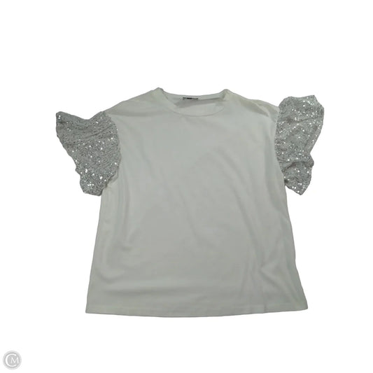 Top Short Sleeve By Ontwelfth In White, Size: M