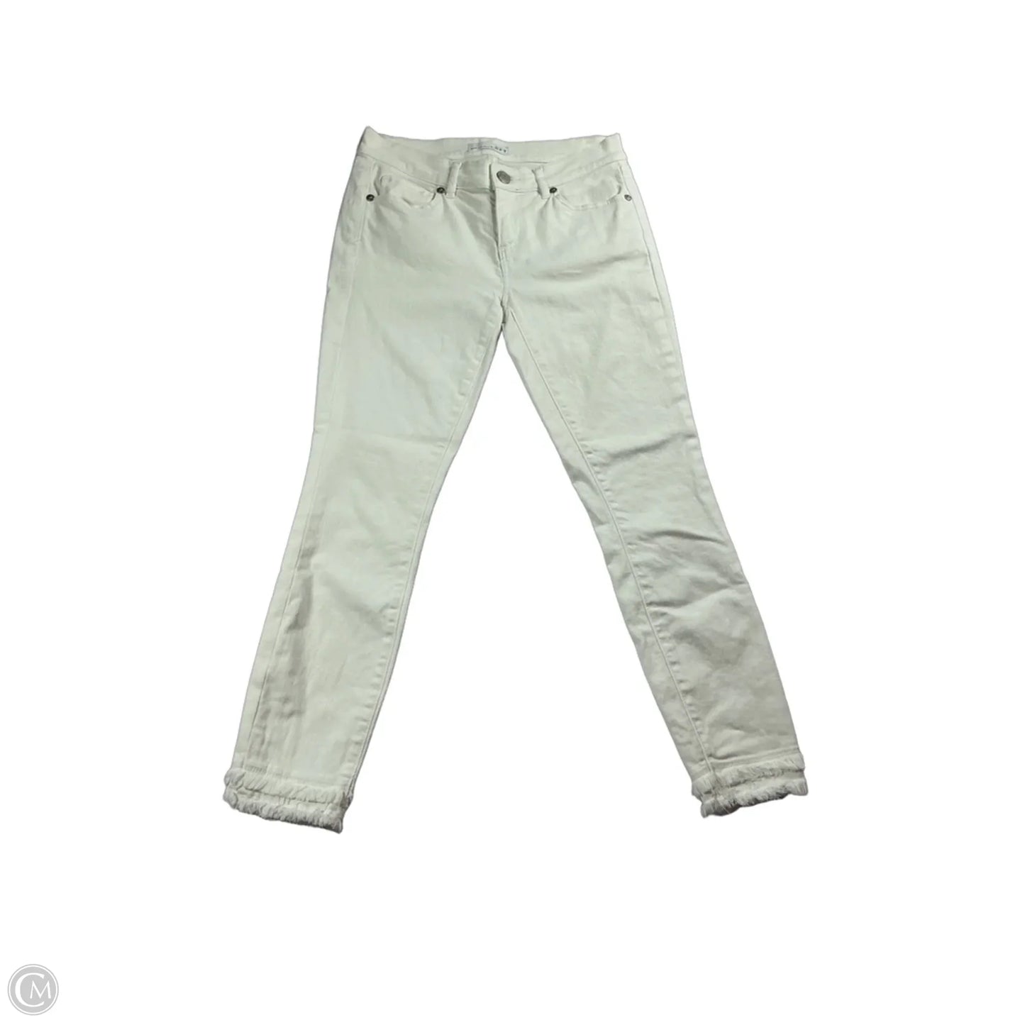 Jeans Skinny By Loft In White, Size: 0p