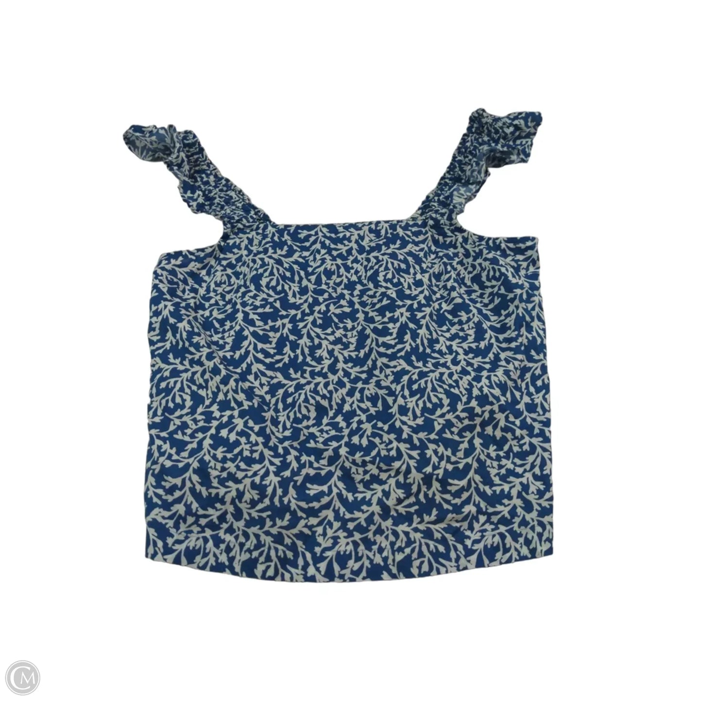 Top Sleeveless By J. Crew In Blue & White, Size: M