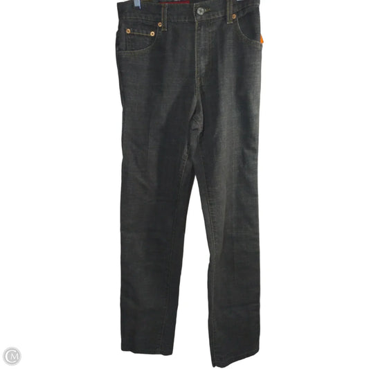 Jeans Straight By Levis In Black Denim, Size: 2
