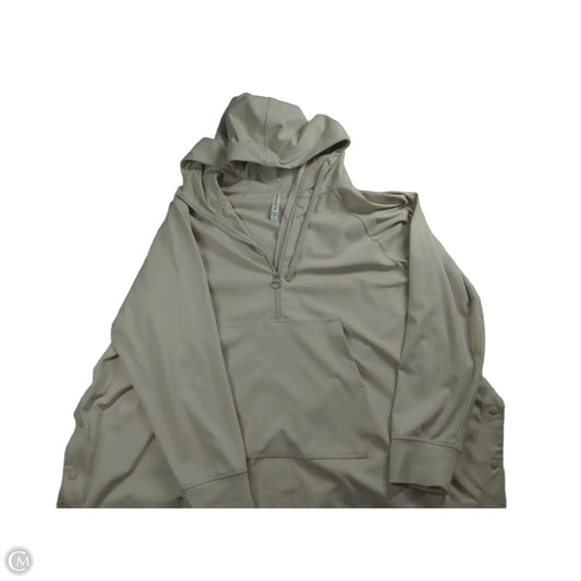 Athletic Top Long Sleeve Collar By Athleta In Beige, Size: L