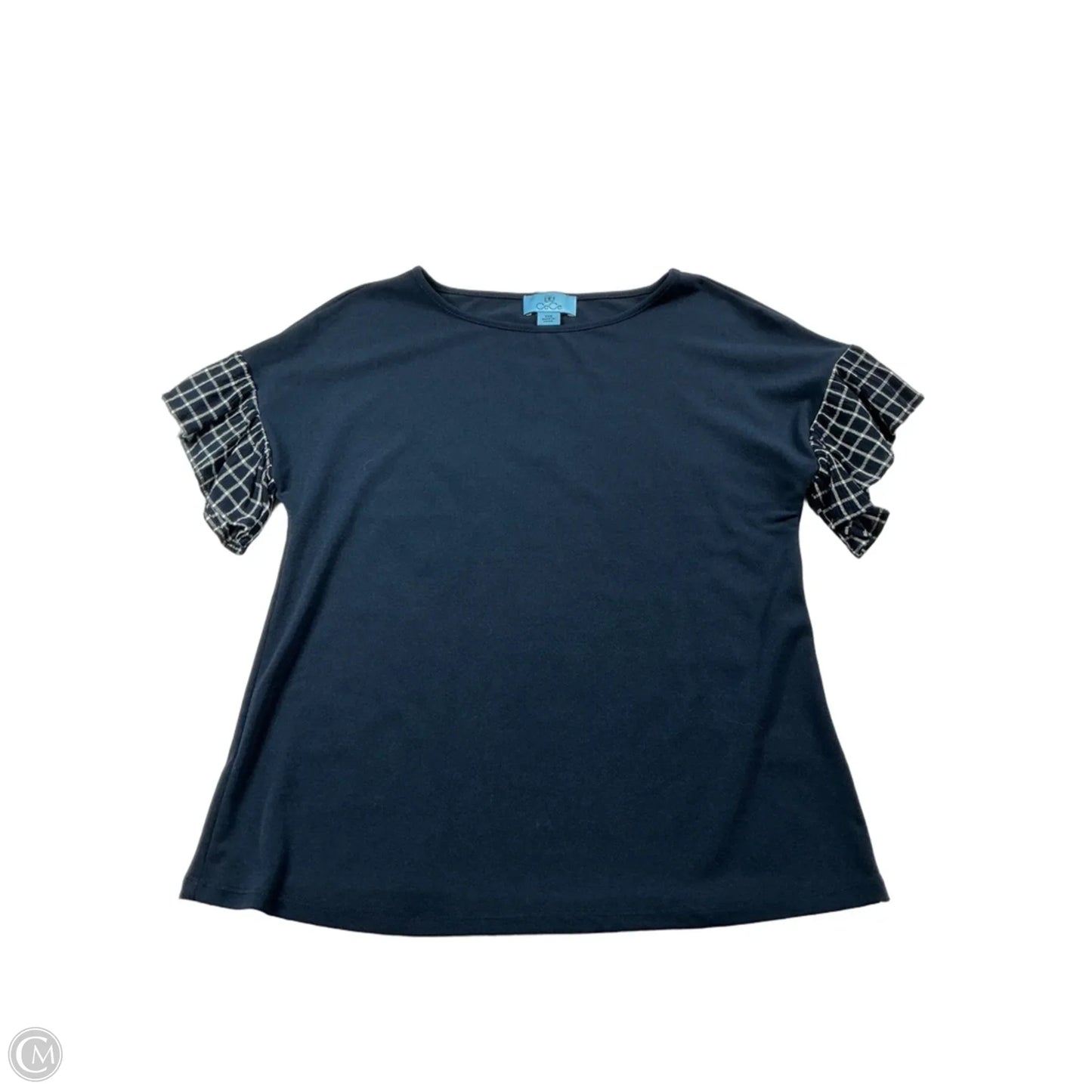 Top Short Sleeve By Cece In Navy, Size: Xxs