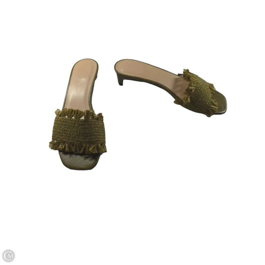 Sandals Heels Kitten By J. Crew In Green, Size: 6