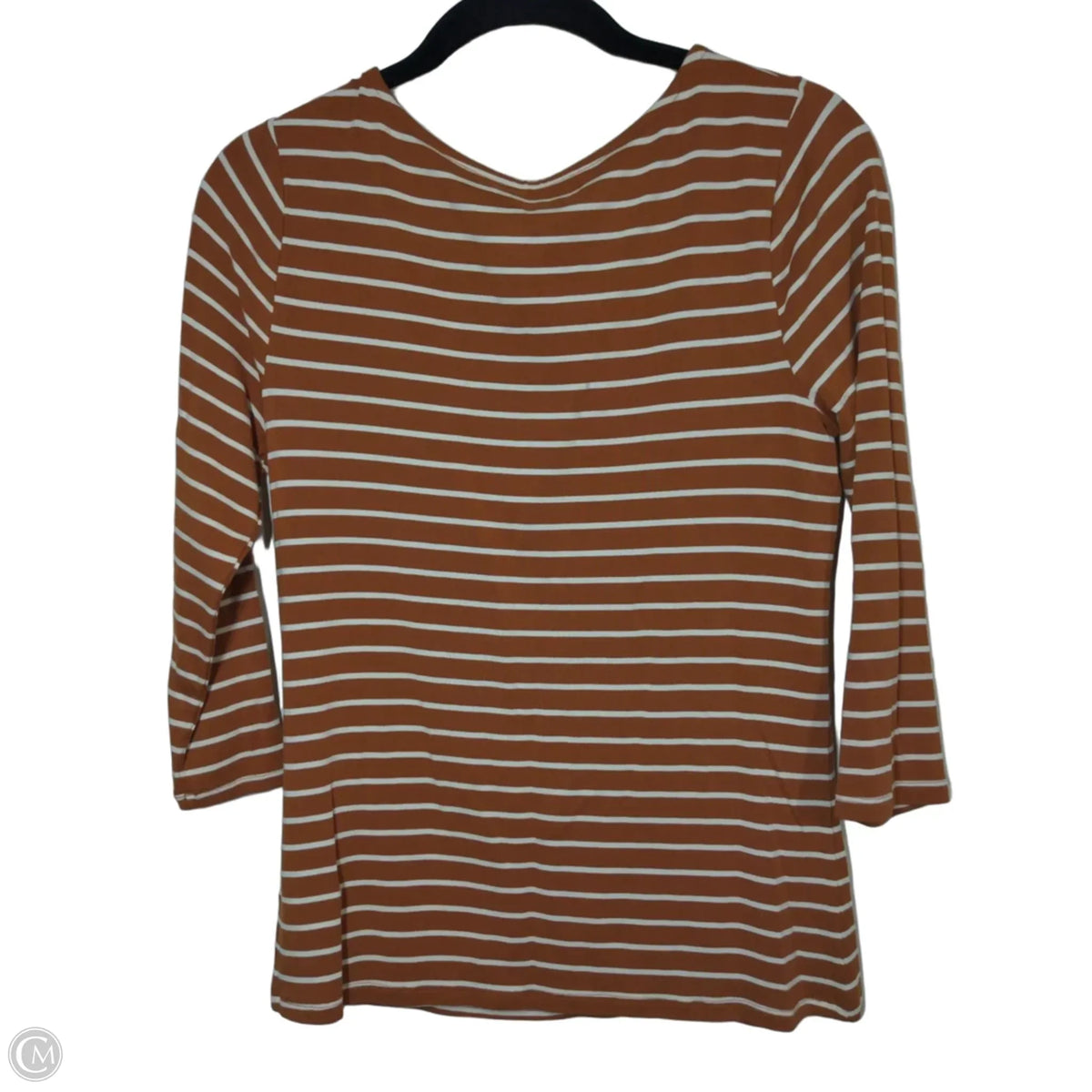 Top 3/4 Sleeve Basic By A New Day In Striped Pattern, Size: S