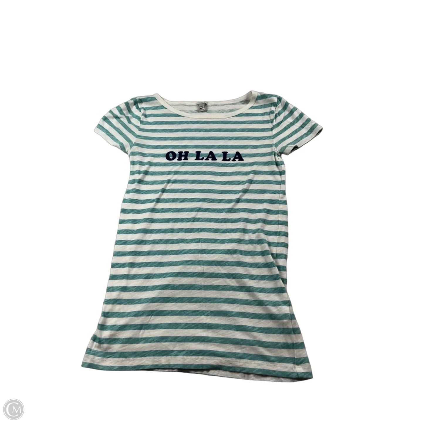 Top Short Sleeve Basic By J. Crew In Striped Pattern, Size: Xxs