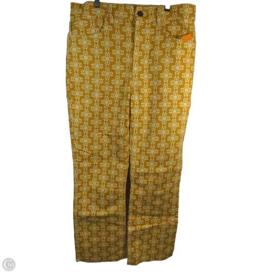 Jeans Boot Cut By Zara In Cream & Orange, Size: 8