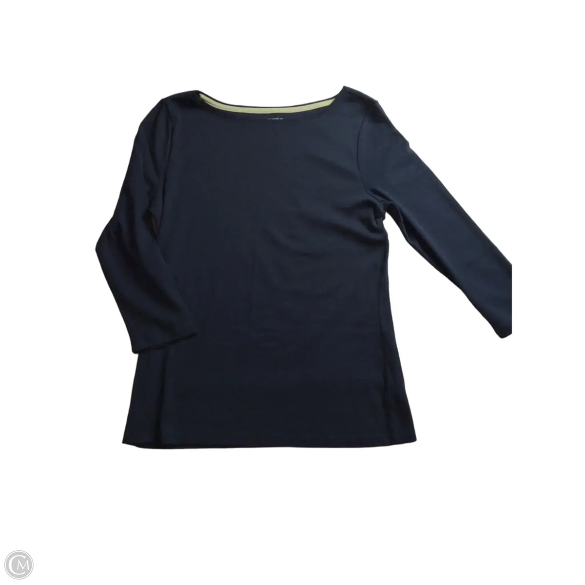 Top 3/4 Sleeve By Talbots In Navy, Size: M