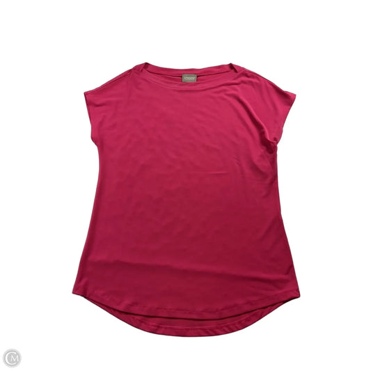 Top Short Sleeve Basic By Chicos In Pink, Size: S