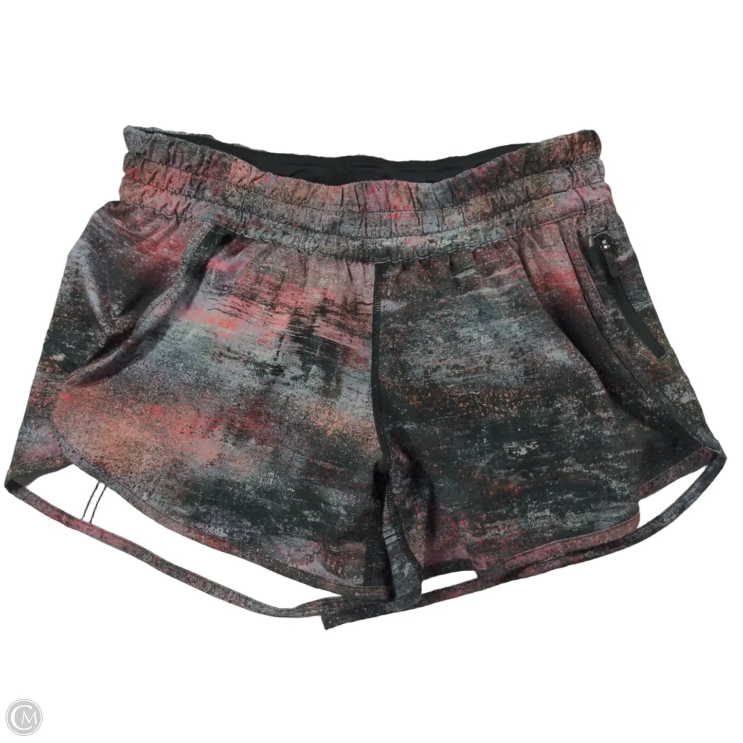Athletic Shorts By Lululemon In Black & Pink, Size: M