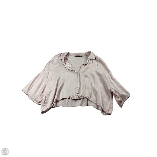 Top Short Sleeve By Zara In Pink, Size: Xs