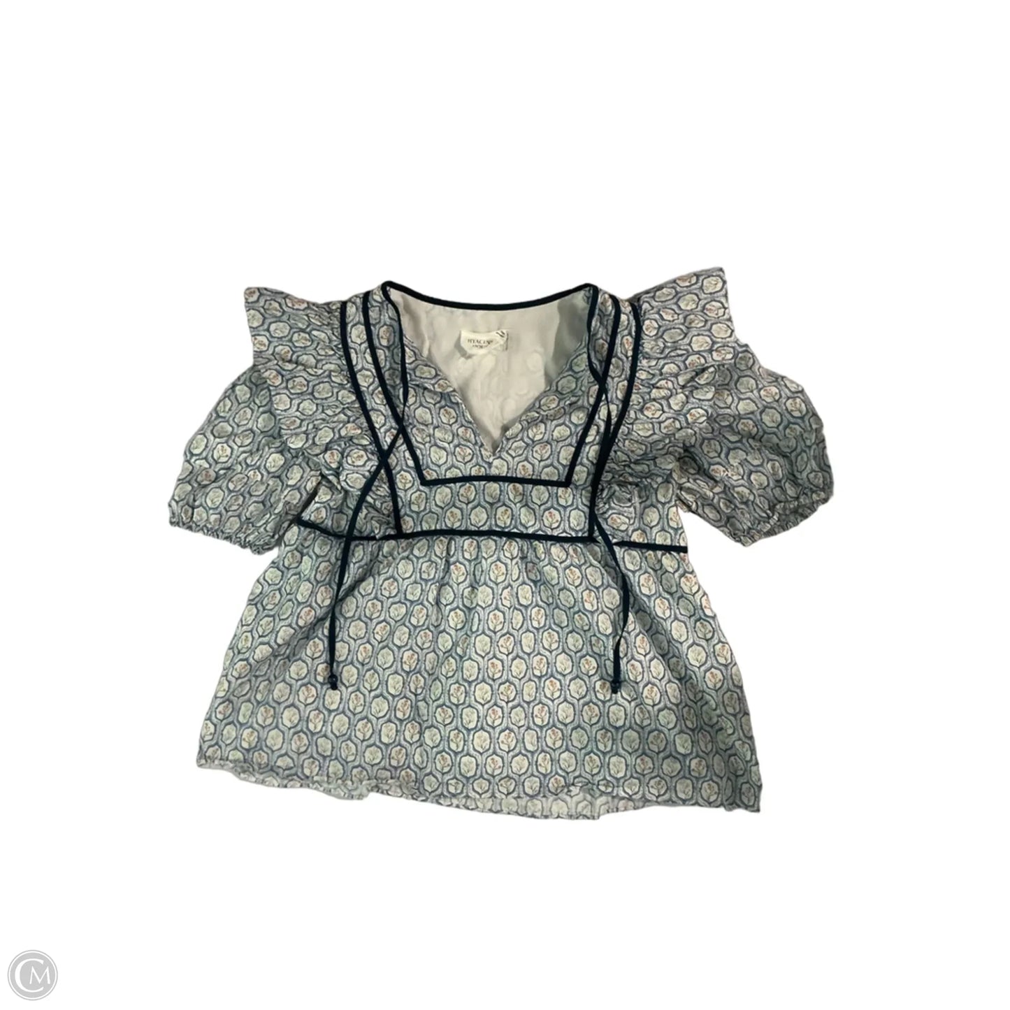 Blouse Short Sleeve By Clothes Mentor In Blue, Size: S