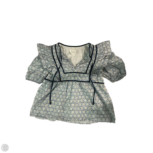 Blouse Short Sleeve By Clothes Mentor In Blue, Size: S
