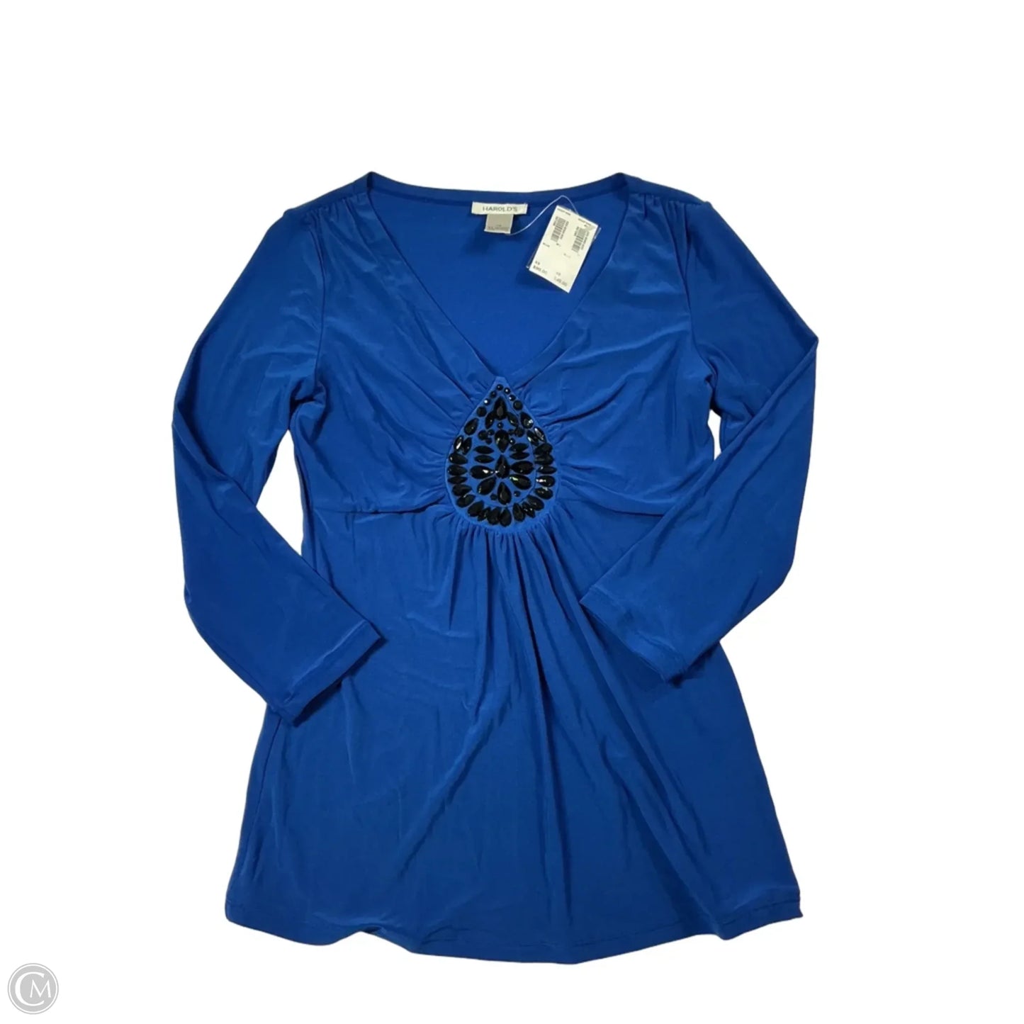 Top Long Sleeve By Harolds In Blue, Size: Xs
