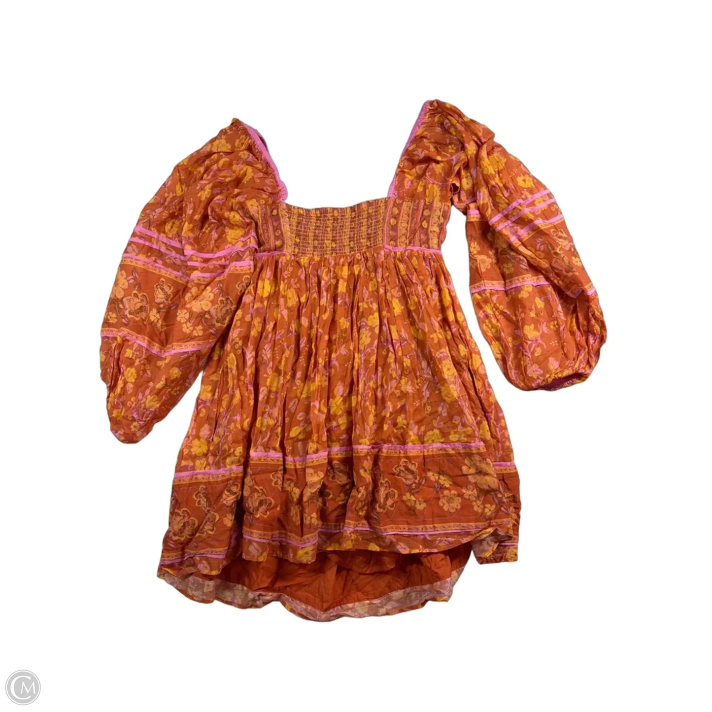 Dress Casual Short By Free People In Orange & Pink, Size: Xs