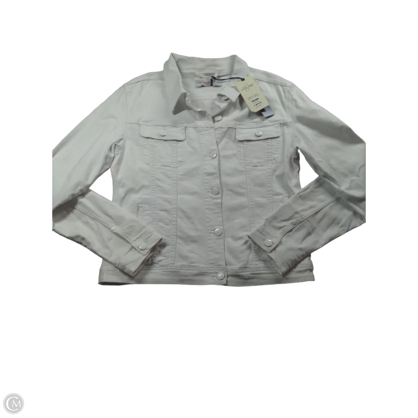 Jacket Denim By Cmc In White, Size: Xxl