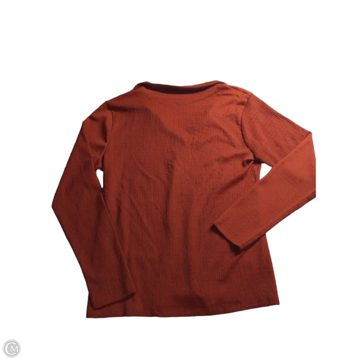 Blouse Long Sleeve By Absolutely Famous In Orange, Size: M