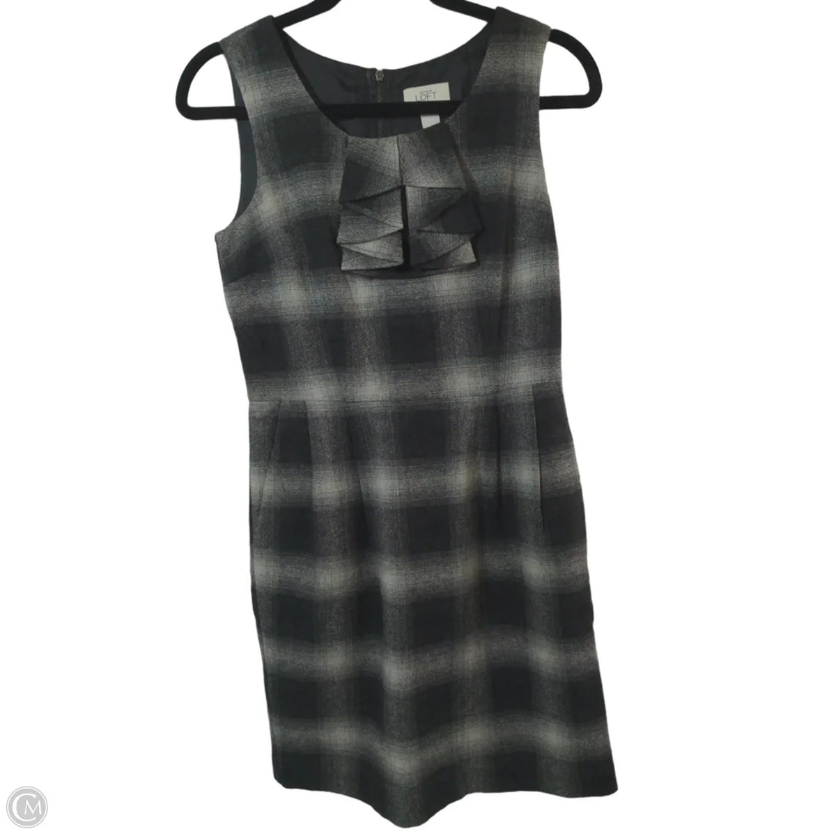 Dress Work By Loft In Black & Grey, Size: 2