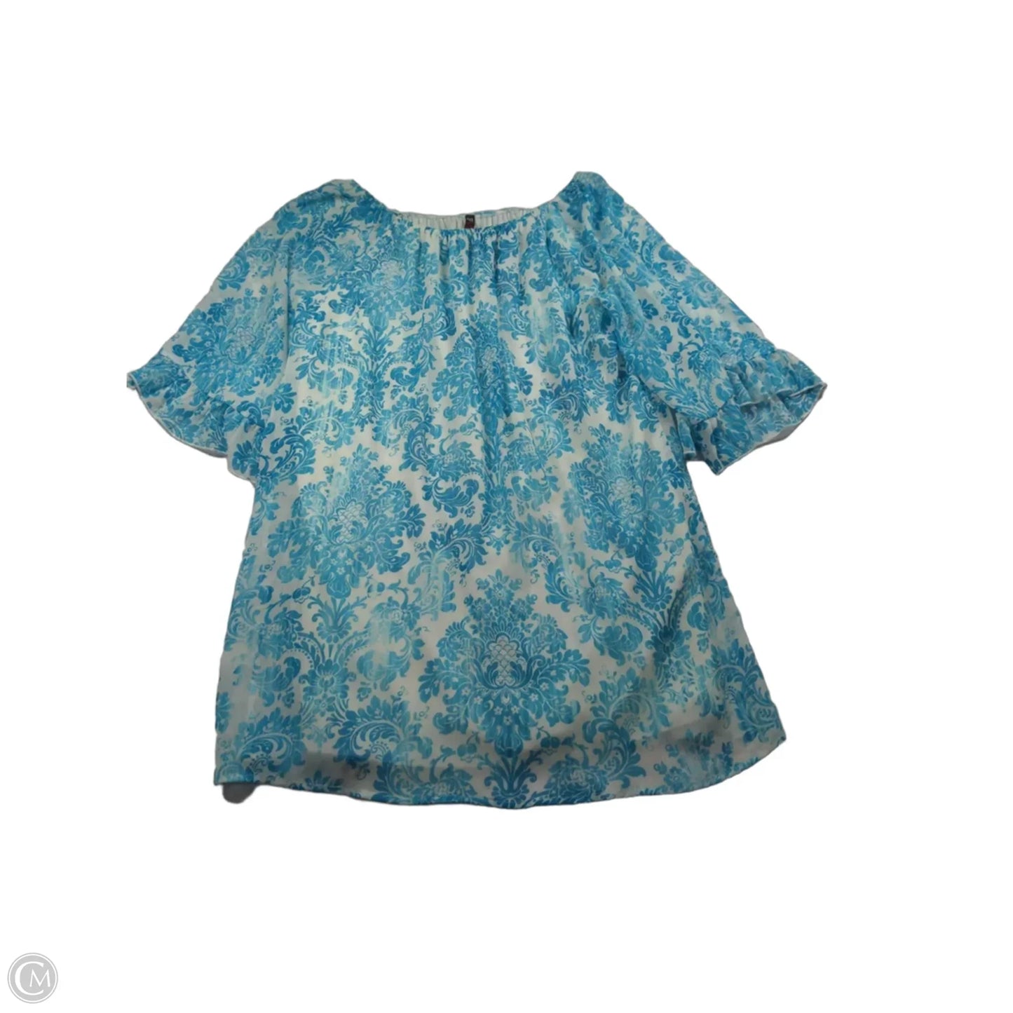 Dress Casual Short By Clothes Mentor In Blue & White, Size: S