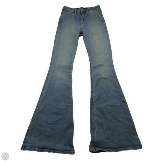 Jeans Flared By Hollister In Blue Denim, Size: 0